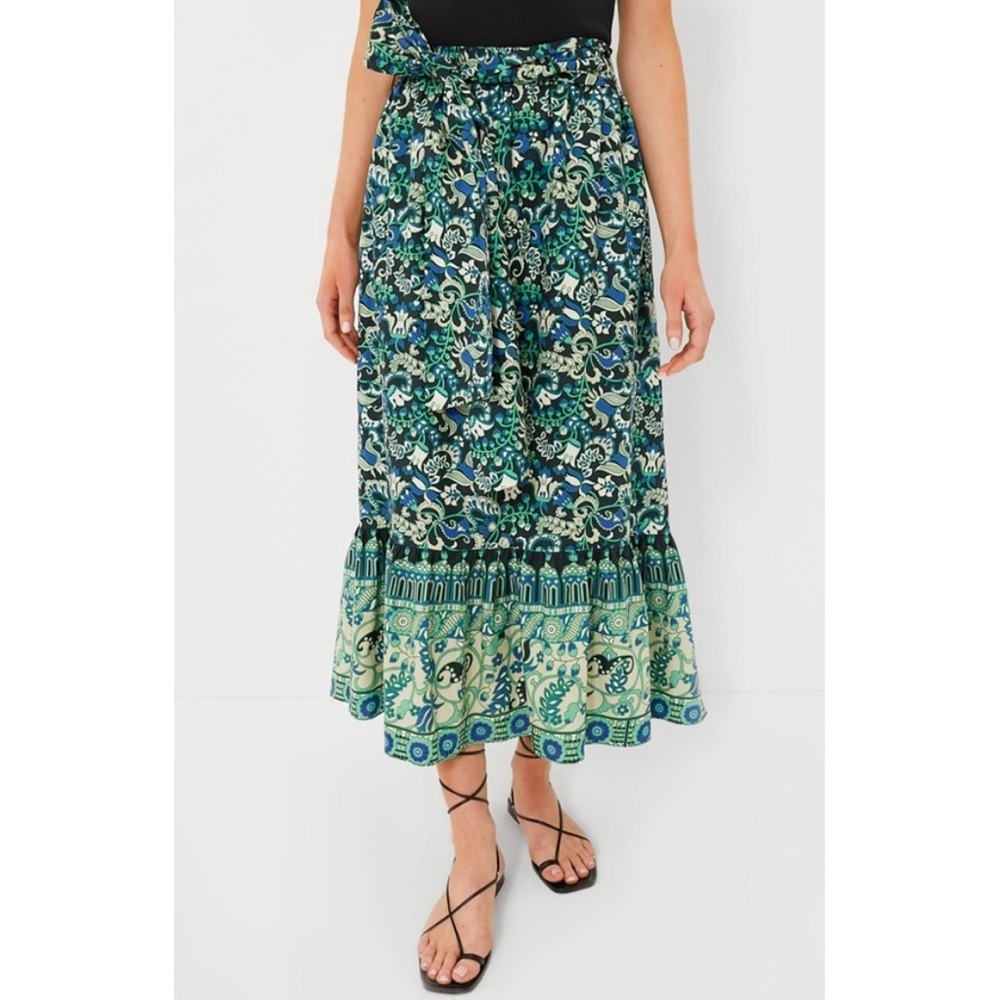 NWT Tuckernuck Blue Green Paisley Midi Skirt